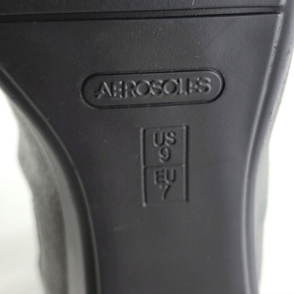 Aerosoles Allowance Women's Grey Suede Leather Ankle Boots Zip Up Wide Size 9W - Picture 12 of 14